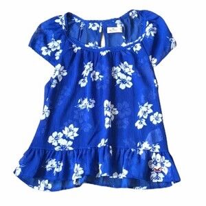 Hollister Sheer Ruffle Blouse